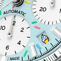 NORQAIN Freedom Enjoy Life "Sprinkles" 40mm Blue Automatic Chronograph Watch N2201.19S04.A01.S01