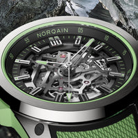 NORQAIN Wild ONE Skeleton Titanium 42mm Mint Green Automatic Watch N3000.26T01.B01.R02