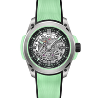 NORQAIN Wild ONE Skeleton Titanium 42mm Mint Green Automatic Watch N3000.26T01.B01.R02