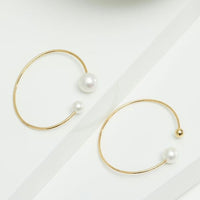 Yana Nesper Freshwater Pearl 18ct Yellow Gold Open Bangle