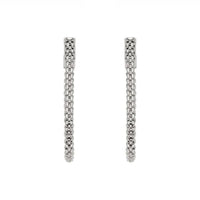 FOPE Flex'it Essentials 18ct White Gold Oval Mesh Medium Hoop Earrings - Michael Jones Jeweller