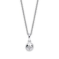 D for Diamond Spherical Starburt Silver Pendant - Michael Jones Jeweller