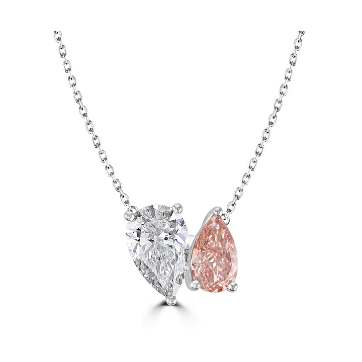 Brown & Newirth Created 1.57ct Laboratory Grown Pink Diamond Platinum Necklace
