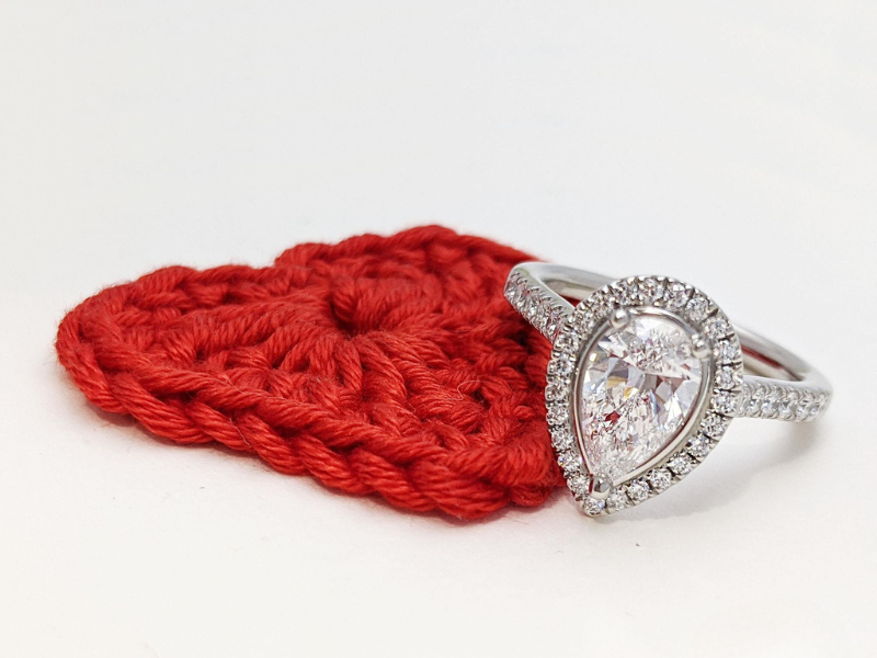 Pear Cut Diamond Engagement Rings