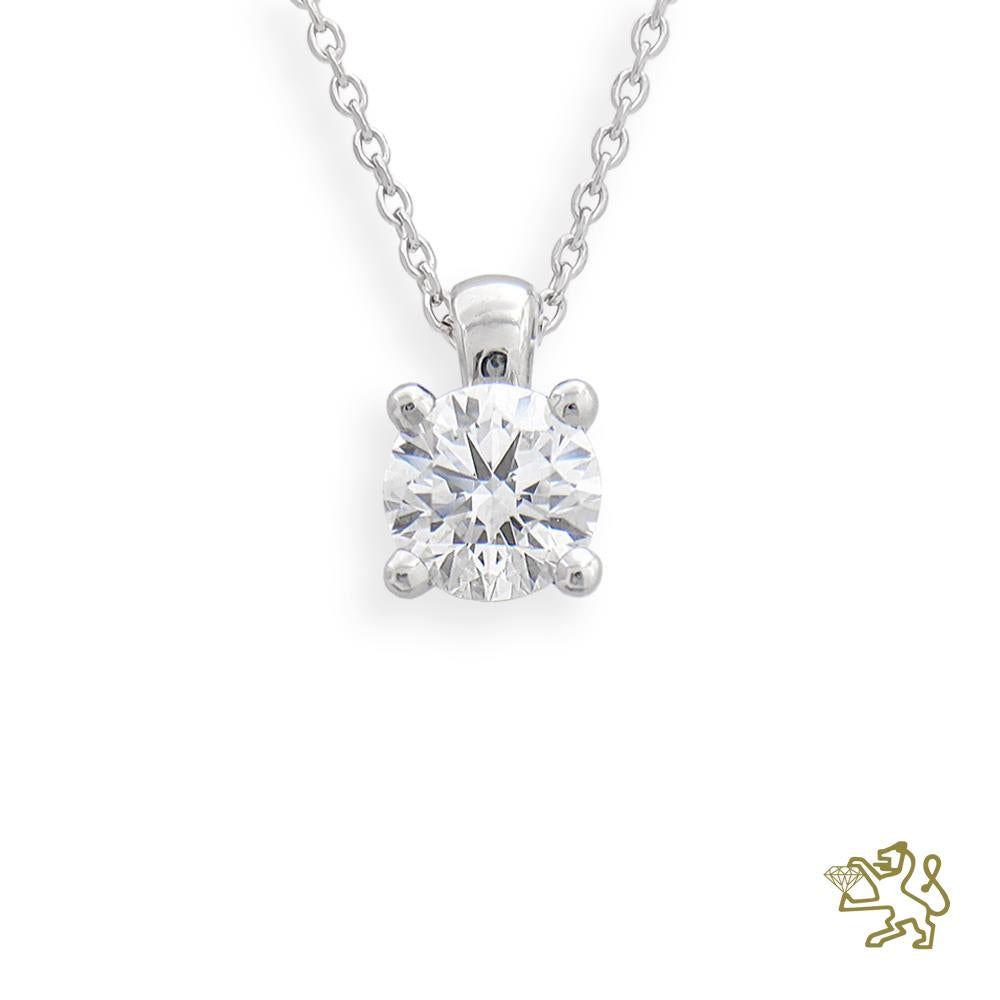 Open Tulip 0.40ct E SI1 Diamond Platinum Pendant - Michael Jones Jeweller