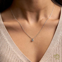Open Tulip 0.50ct F SI1 Diamond Platinum Pendant