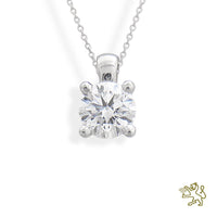 Open Tulip 0.70ct F SI1 Diamond Platinum Pendant