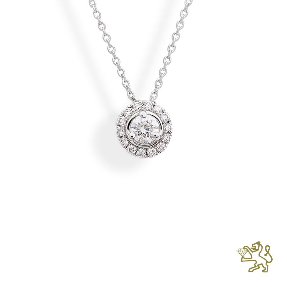 Skye Diamond 0.50ct F SI1 18ct White Gold Pendant - Michael Jones Jeweller