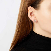 Yoko Sleek Triple Pearl & Diamond 18ct Yellow Gold Stud Earrings