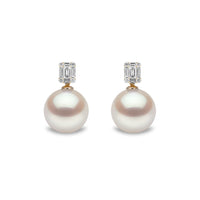 Yoko Starlight South Sea Pearl and Diamond18ct Yellow Gold Earrings