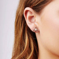 Yoko Petal Akoya Pearl and Diamond 18ct Rose Gold Stud Earrings