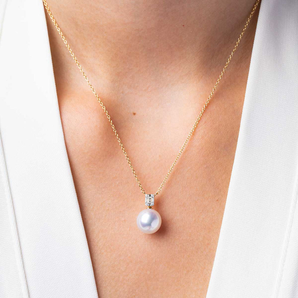 Yoko Starlight South Sea Pearl and Diamond 18ct Yellow Gold Necklace - Michael Jones Jeweller