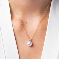 Yoko Starlight South Sea Pearl and Diamond 18ct Yellow Gold Necklace