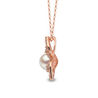 Yoko Petal Akoya Pearl and Diamond 18ct Rose Gold Necklace