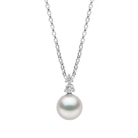 Yoko Classic Akoya Pearl & Diamond 18ct White Gold Pendant