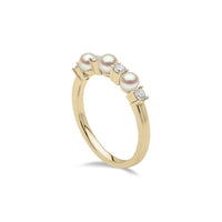 Yoko Eclipse Pearl and Diamond 18ct Yellow Gold Ring