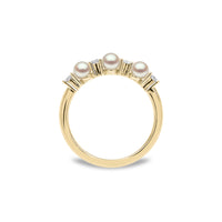 Yoko Eclipse Pearl and Diamond 18ct Yellow Gold Ring