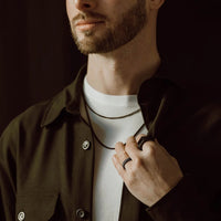 Steel and Barnett Men's Nova Watch Link Black Stainless Steel Ring Size 9