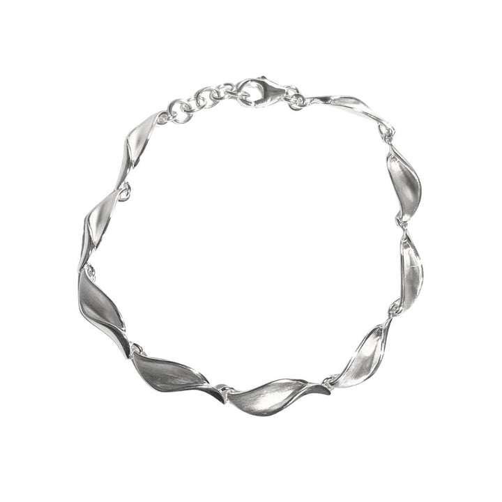 Silver Curled Leaf Bracelet