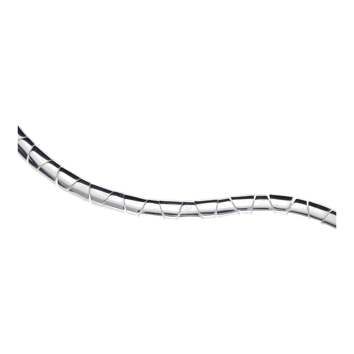 Silver Brick Link Omega Bracelet - Michael Jones Jeweller