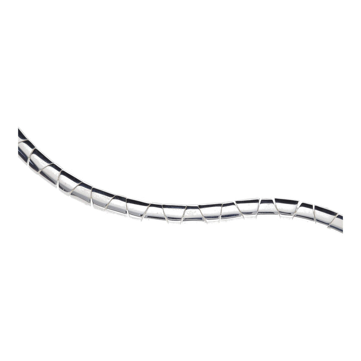 Silver Brick Link Omega Bracelet