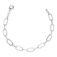 Silver Rectangular Link Bracelet