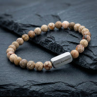 Steel and Barnett 6mm Round Maifanite Gemstone Bead Bracelet - Medium