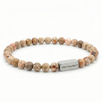 Steel and Barnett 6mm Round Maifanite Gemstone Bead Bracelet - Medium