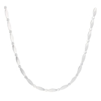 Silver Satin & Polished Link Necklet - Michael Jones Jeweller