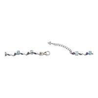 Topaz and Iolite Multi Gemstone Silver Necklace - Michael Jones Jeweller