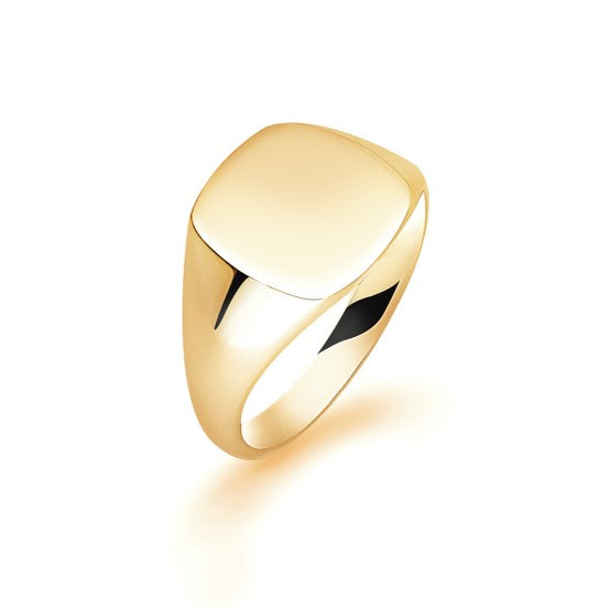 Cushion Signet Ring 9ct Yellow Gold