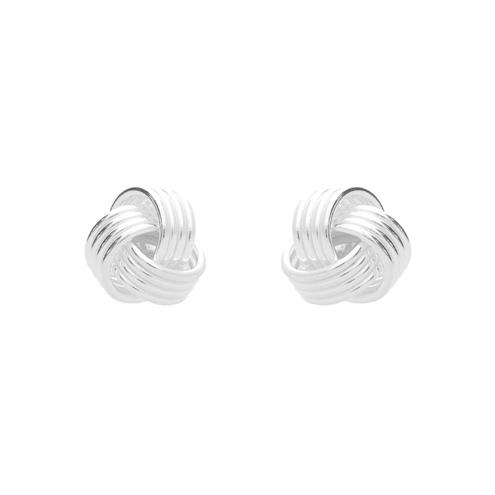 Silver Knot Stud Earrings