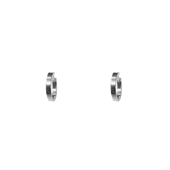 Silver 20mm Square Section Hoop Earrings