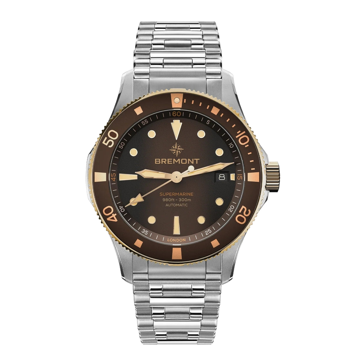 Bremont Supermarine 300m Date Bi-Colour Automatic Watch SM40-DT-BI-BR-B - Michael Jones Jeweller