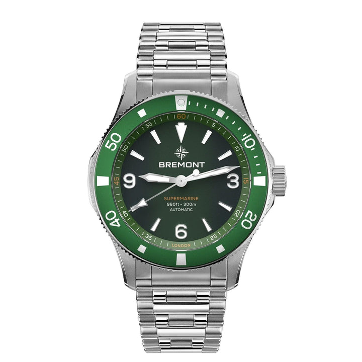 Bremont Supermarine 40mm 300m Stainless Steel Watch SM40-ND-SS-GN-B - Michael Jones Jeweller