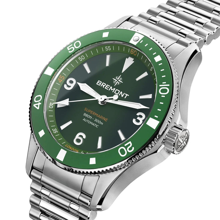 Bremont Supermarine 40mm 300m Stainless Steel Watch SM40-ND-SS-GN-B