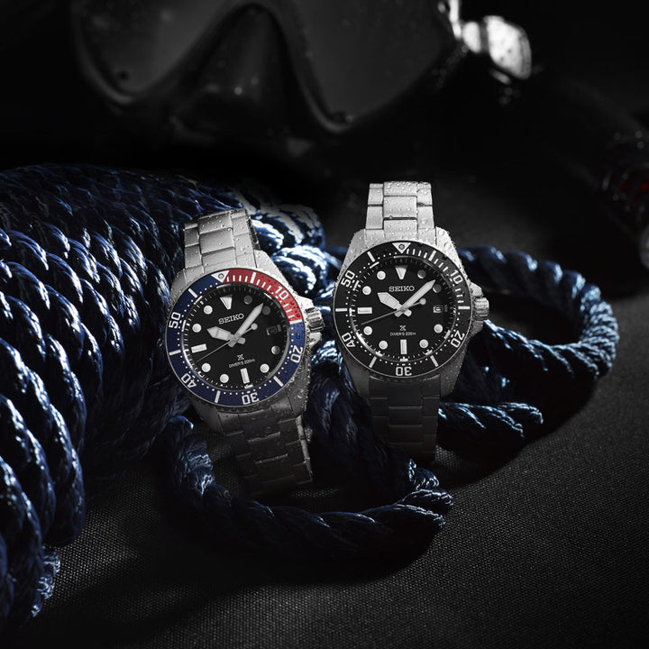 Seiko Prospex ‘Pure Black’ Diver 41mm Solar Watch SNE597
