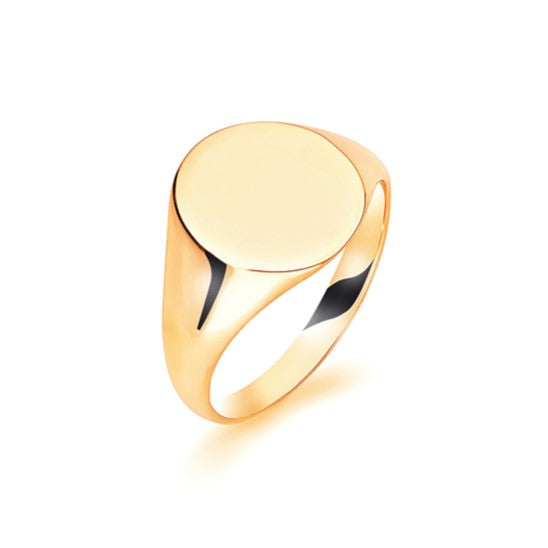 Oval Signet Ring 9ct Yellow Gold - Michael Jones Jeweller