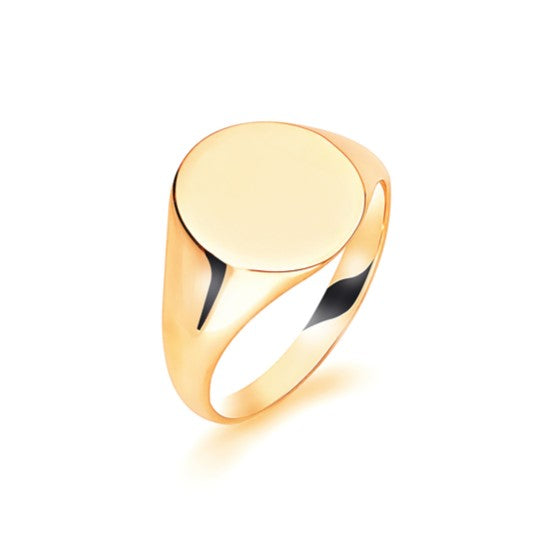 Oval Signet Ring 9ct Yellow Gold