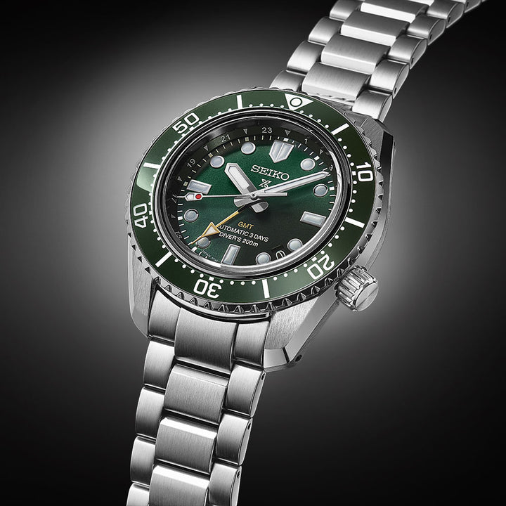 Seiko Prospex 1968 Heritage Diver’s GMT 'Marine Green' 42mm Automatic Watch SPB381