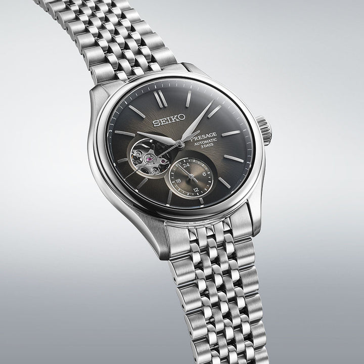 Seiko Presage Classic Series 'Sumi-Iro' Open Heart Automatic 40.2mm Watch SPB471