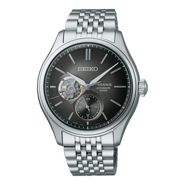 Seiko Presage Classic Series 'Sumi-Iro' Open Heart Automatic 40.2mm Watch SPB471
