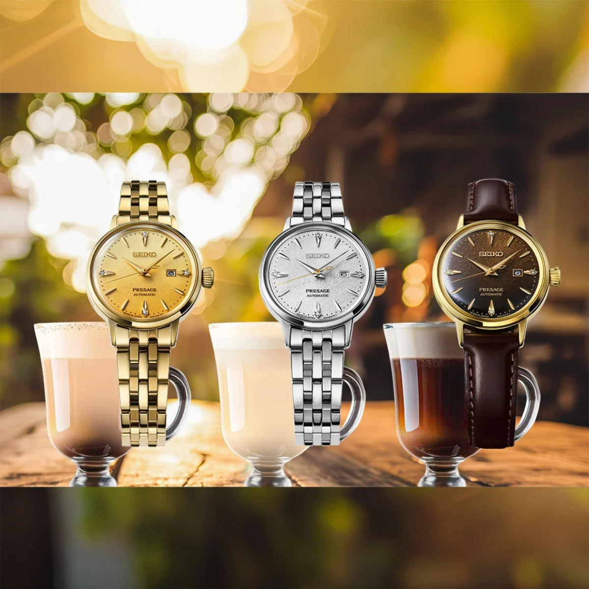 Seiko Presage ‘Hot Buttered Rum’ Diamond Cocktail Time 30mm Automatic Watch SRE017J1 - Michael Jones Jeweller