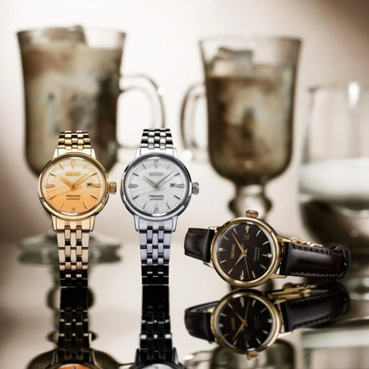 Seiko Presage ‘Hot Buttered Rum’ Diamond Cocktail Time 30mm Automatic Watch SRE017J1 - Michael Jones Jeweller