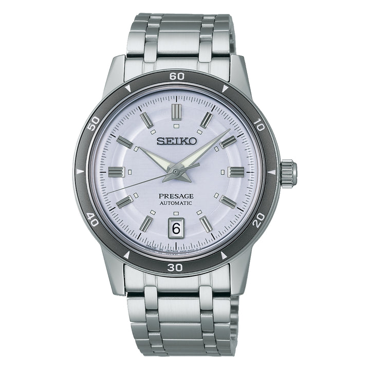 Seiko Presage Style 60s in Silvery Violet 39.5mm Automatic Watch SRPL73J1