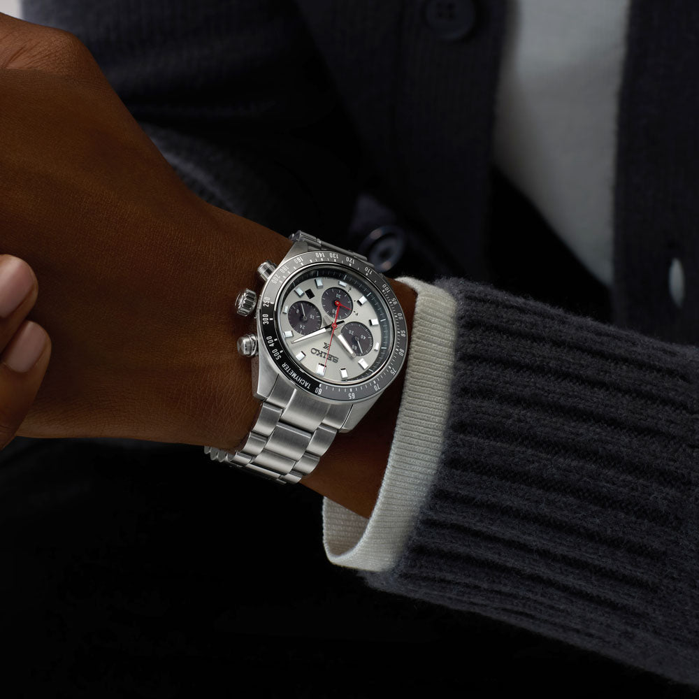 Seiko Prospex ‘Go Large’ Solar Speedtimer 41.4mm Chronograph Watch SSC911 - Michael Jones Jeweller