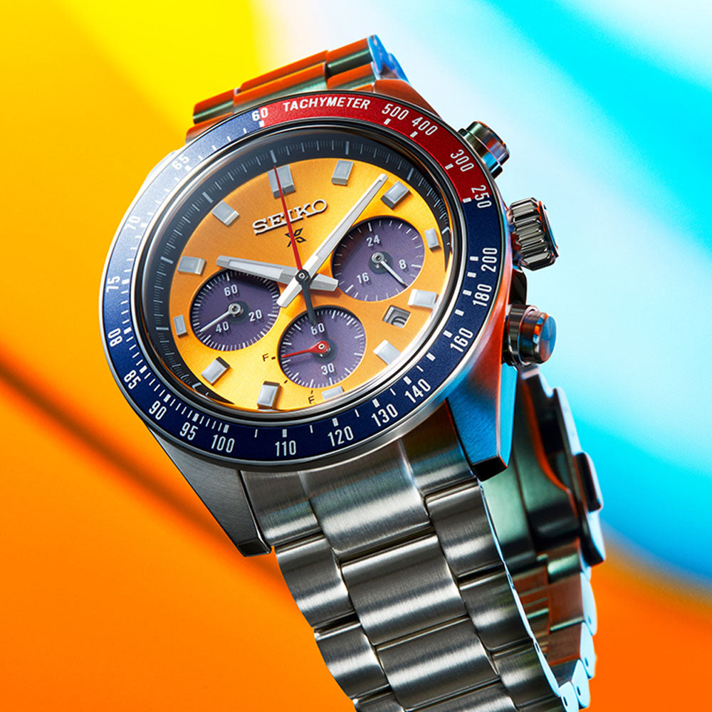 Seiko Prospex 1969 Re-Creation Solar Speedtimer 41.4mm Chronograph Watch SSC947 - Michael Jones Jeweller