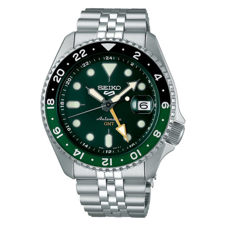 Seiko 5 Sports SKX GMT Bi-Colour Green Automatic 42.5mm Watch SSK035