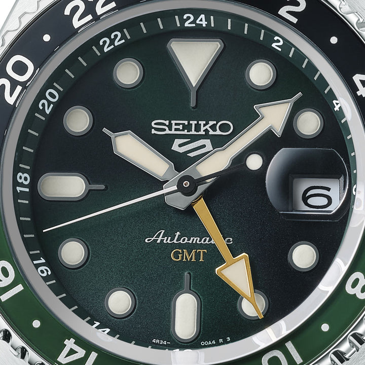 Seiko 5 Sports SKX GMT Bi-Colour Green Automatic 42.5mm Watch SSK035