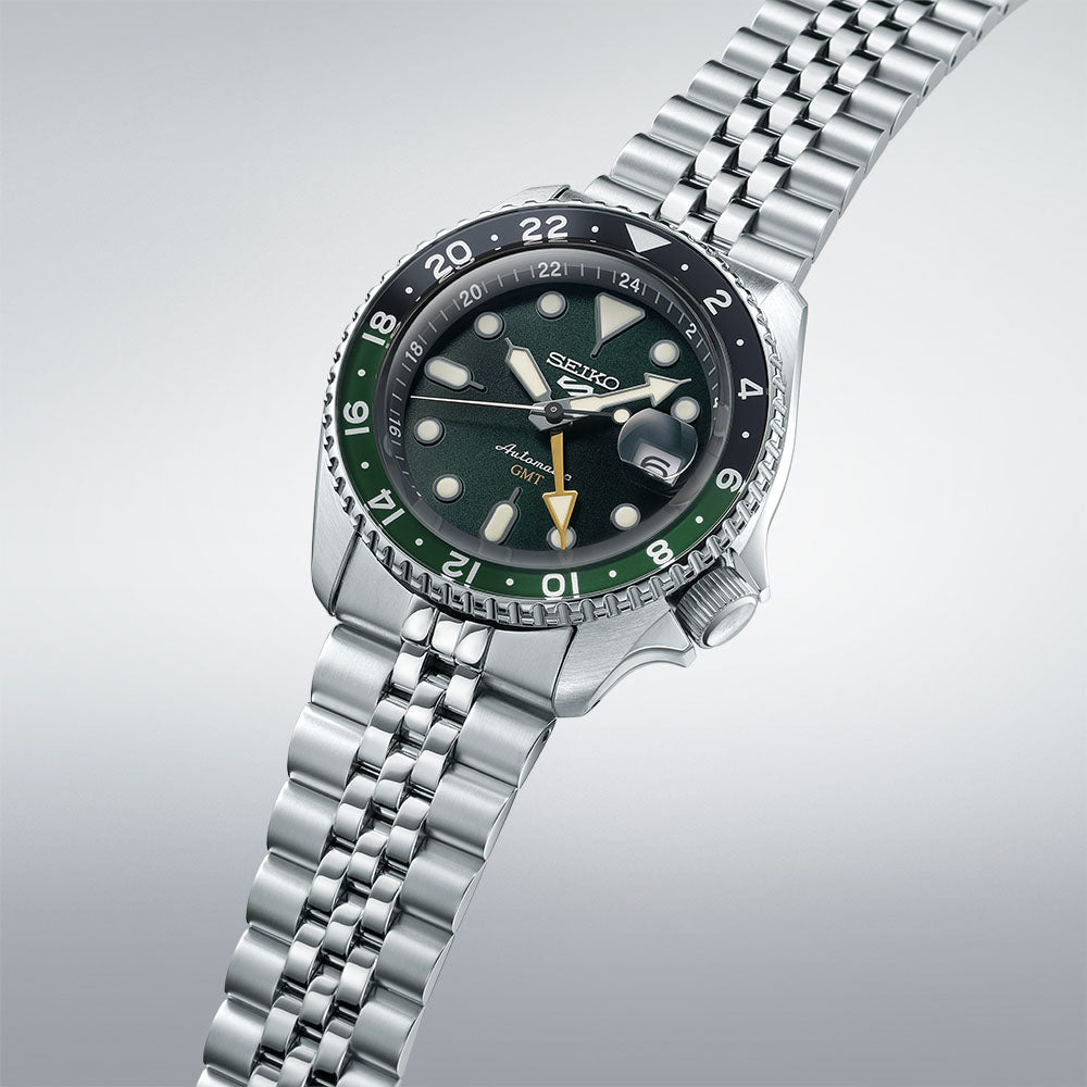 Seiko 5 Sports SKX GMT Bi-Colour Green Automatic 42.5mm Watch SSK035